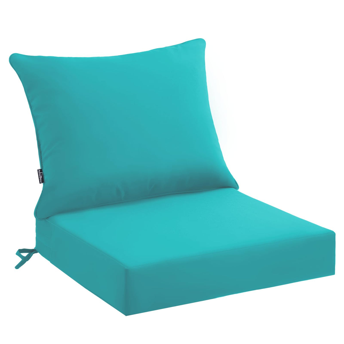 PatioGlow outdoor seat cushion teal 22x24 for all-day comfort outdoors.