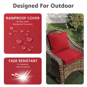 PatioGlow waterproof cover with hidden zipper protects foam and easy cleaning.