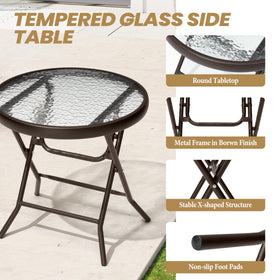 PATIOHIT powder-coated steel frame resists rust for year-round patio use.