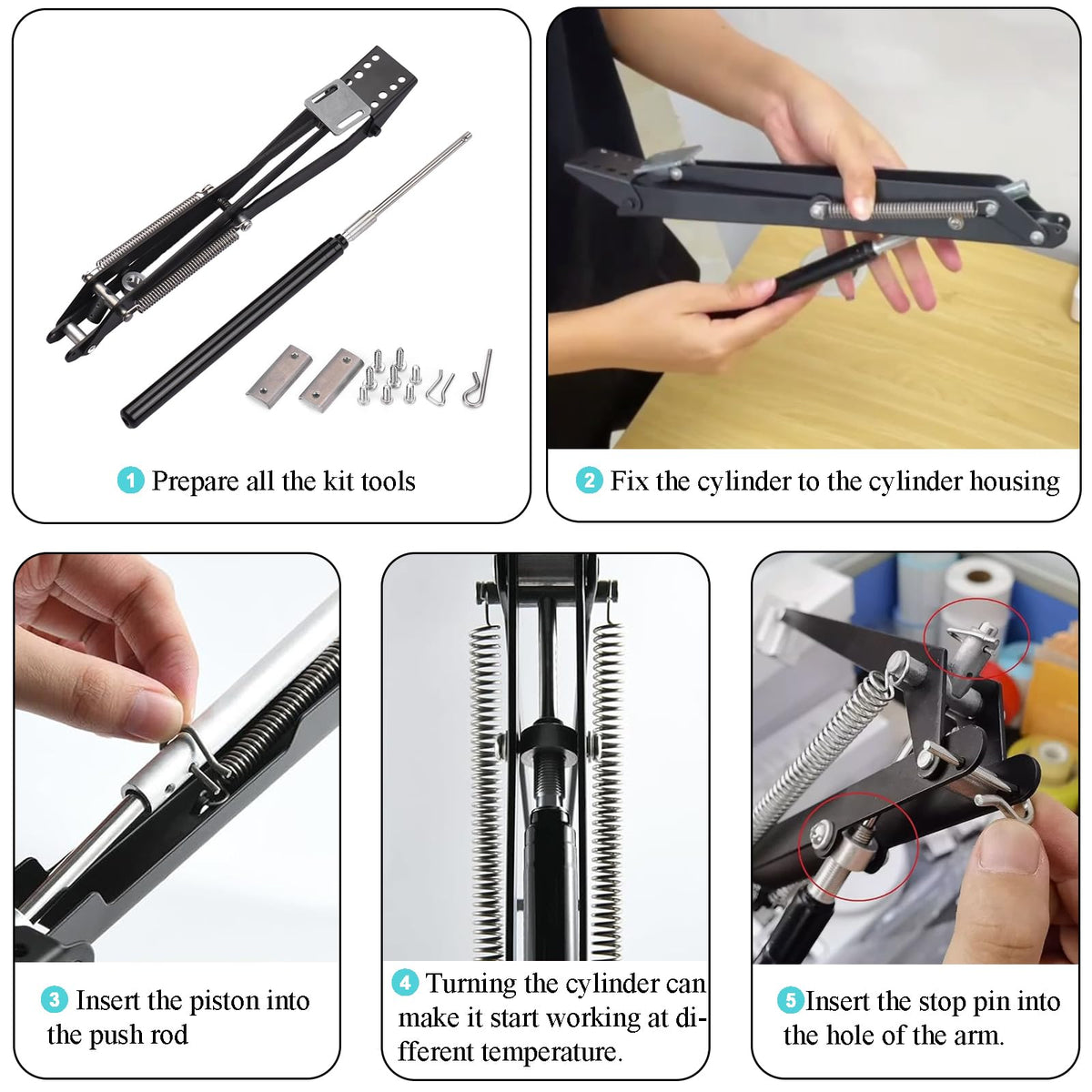 PATIOHZ installation kit with clamps and screws simplifies mounting on most vents.