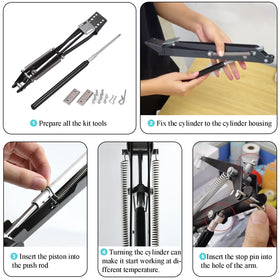 PATIOHZ installation kit with clamps and screws simplifies mounting on most vents.