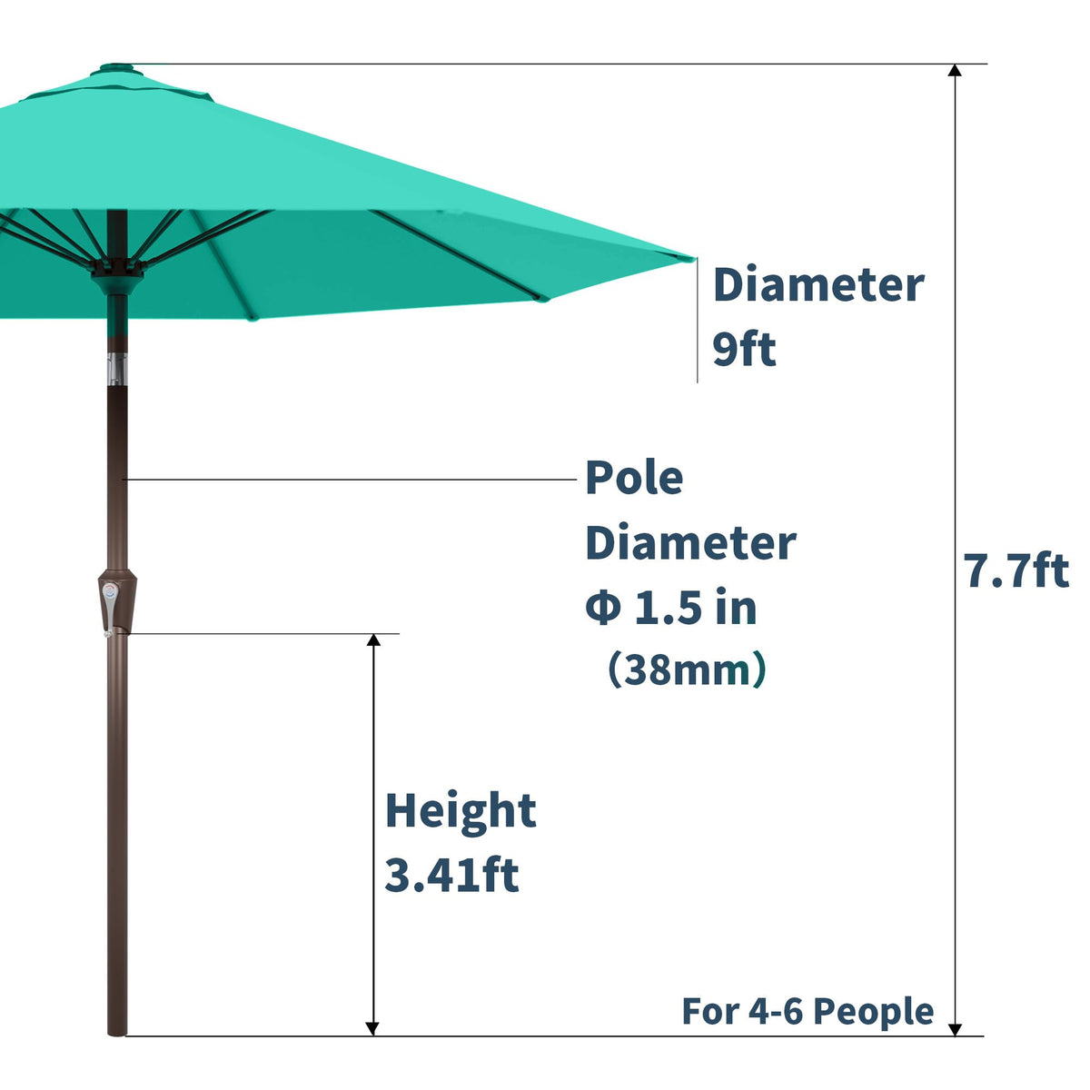 PatioKingdom Base not included; pair with a stable stand for poolside shade.