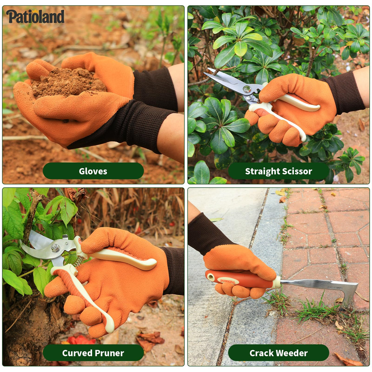 Patioland hand fork for loosening soil and transplanting seedlings