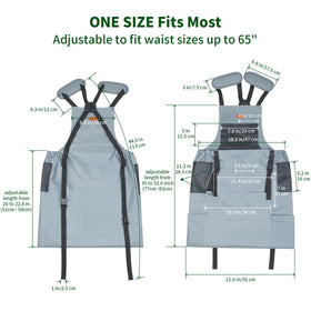 Patioland bottom release buckle allows hands free emptying after picking