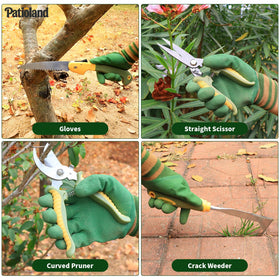 Patioland straight pruning shear with ergonomic grip to reduce fatigue.