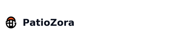 PatioZora brand logo for United States (USA) English patio lawn and garden ecommerce store