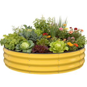 Pattiumo galvanized raised garden bed with open bottom for drainage and deep roots.