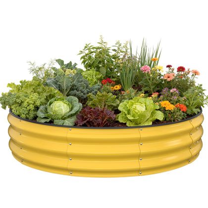 Pattiumo galvanized raised garden bed with open bottom for drainage and deep roots.
