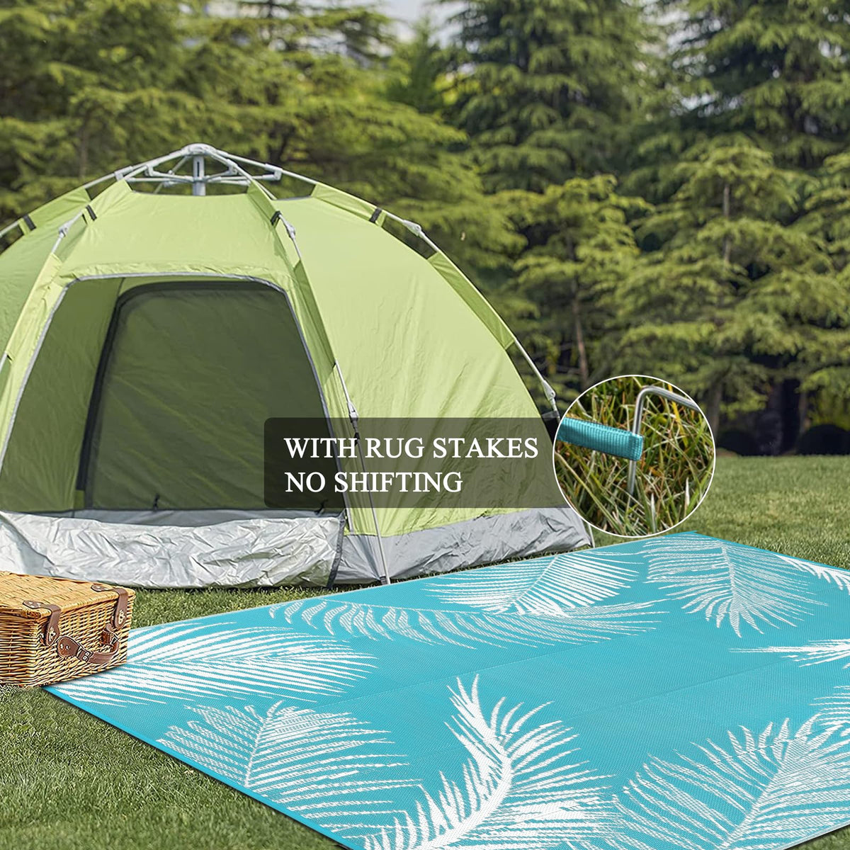 Pauwer multipurpose patio rug suitable for patios, camps, and beach trips.