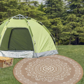 Pauwer patio rug suited for decks, balconies, gardens, and outdoor spaces
