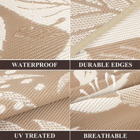 Pauwer polypropylene outdoor rug with UV coating for color longevity outdoors