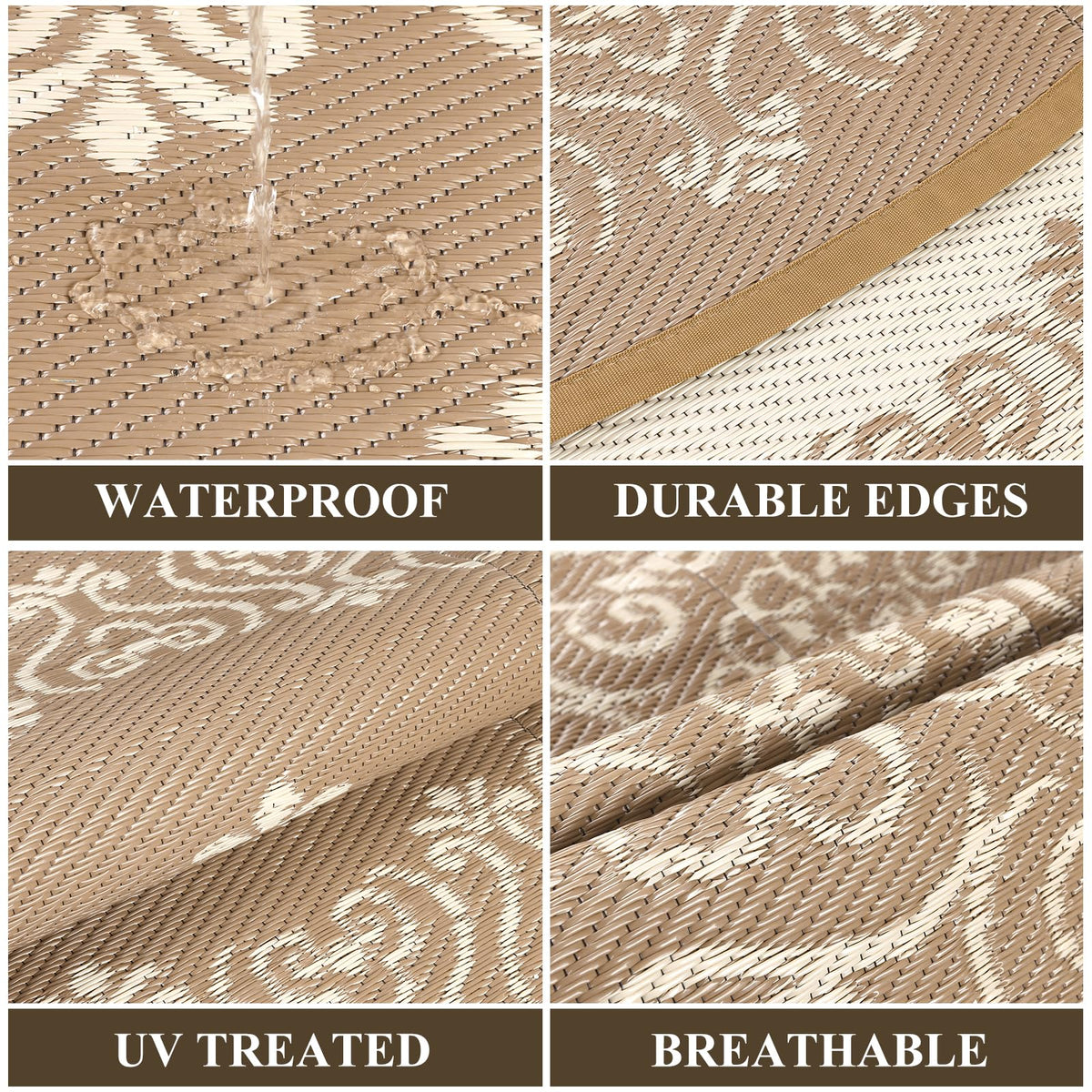 Pauwer polypropylene weave close-up highlights durability and weather resistance