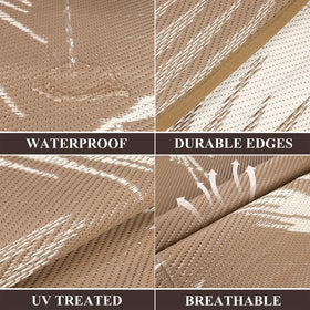 Pauwer reversible design closeup shows dual leaf patterns for fresh outdoor style.