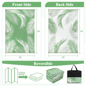 Pauwer reversible leaf-pattern rug ready for deck refresh