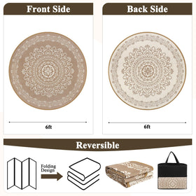 Pauwer reversible floral-pattern rug shows two sides for quick space refresh