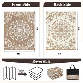 Pauwer reversible floral pattern on both sides ideal for quick patio refresh