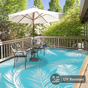 Pauwer RV camping mat offers lightweight versatility for decks and campsites.