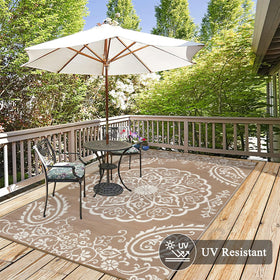 Pauwer rug with UV coating maintains colors through sunny days