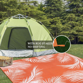 Pauwer versatile patio rug for deck, porch, or RV yard.