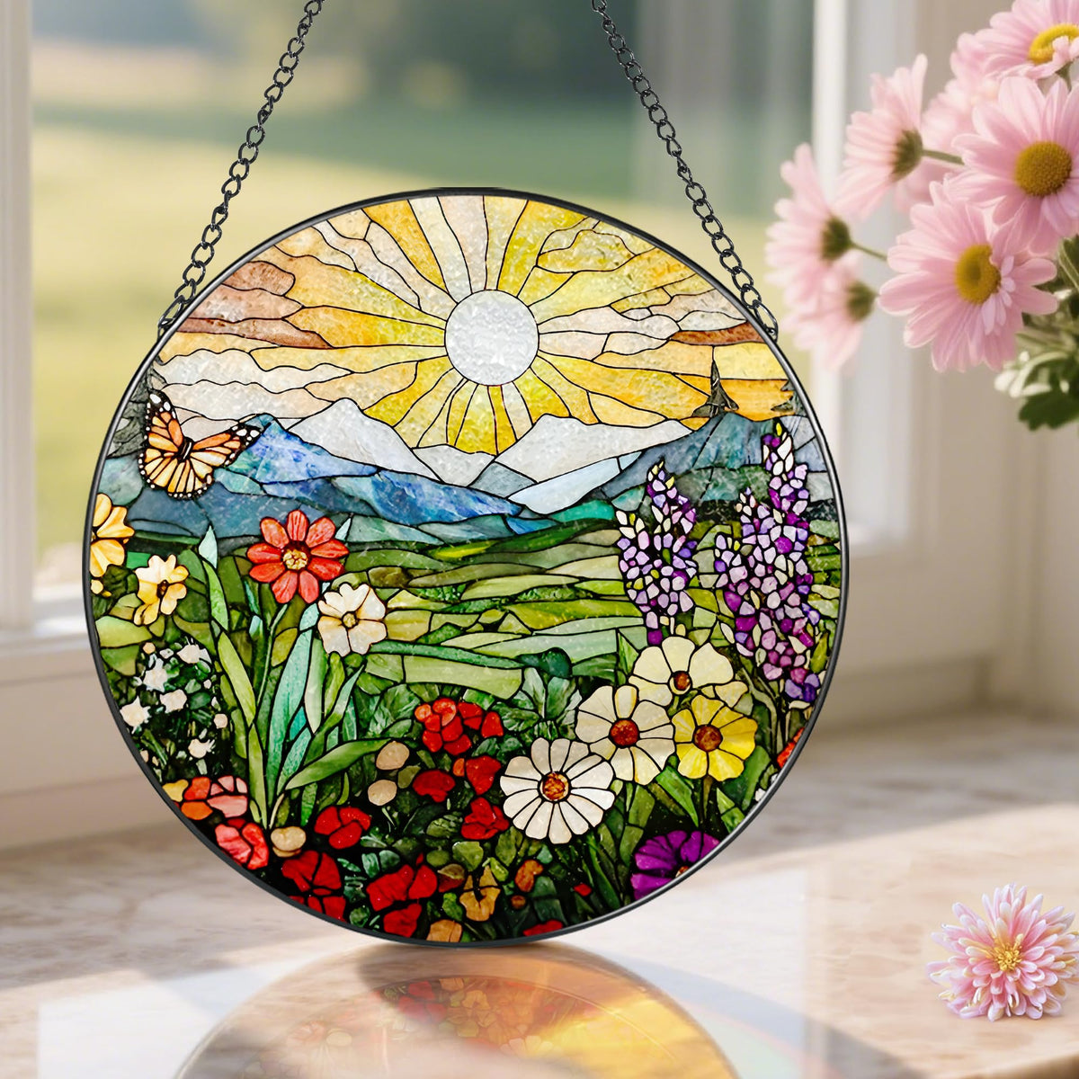 Pauyadu gift-ready packaging for stained glass suncatcher.