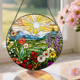 Pauyadu gift-ready packaging for stained glass suncatcher.