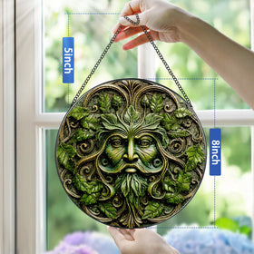 Pauyadu Green Man window decor ideal for garden lovers and porches