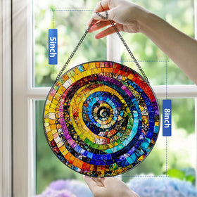 Pauyadu metal-frame suncatcher display adds durable, elegant color to walls or windows.
