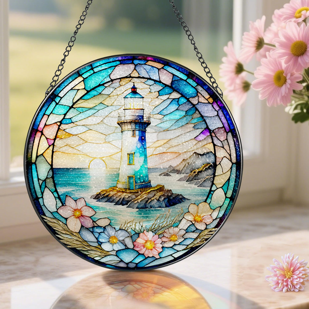 Pauyadu Vibrant color patterns refract rainbow light for enchanting home ambience.
