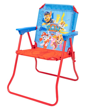 Paw Patrol kids folding patio chair with bright graphics, ideal for indoor or outdoor playtime.