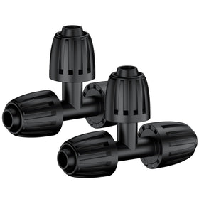 Pawfly 15p drip T connectors enable flexible branching for efficient watering.