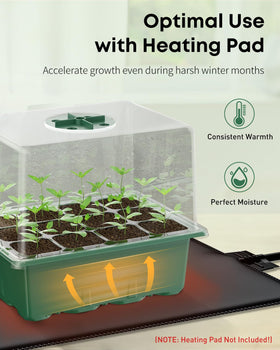 Pawfly 4-inch humidity dome provides adjustable moisture for tender seedlings.