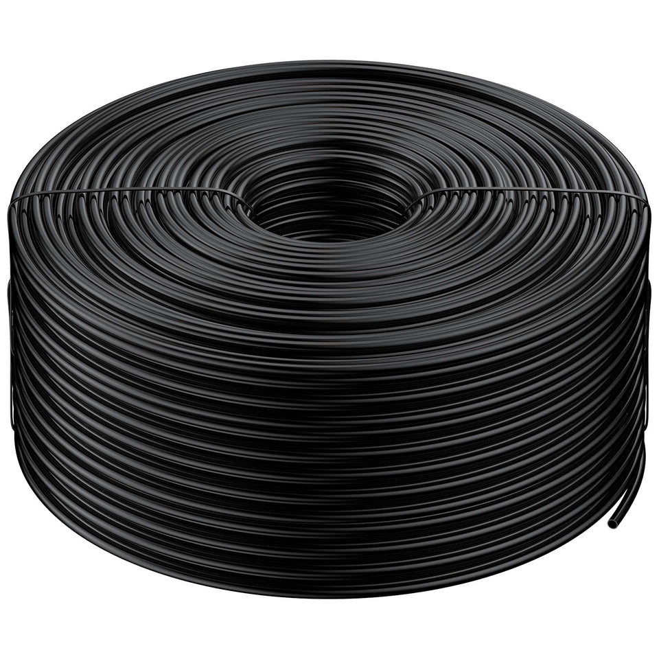 Pawfly 500 ft 1/4 in drip tubing coil for efficient garden irrigation, extending watering reach.