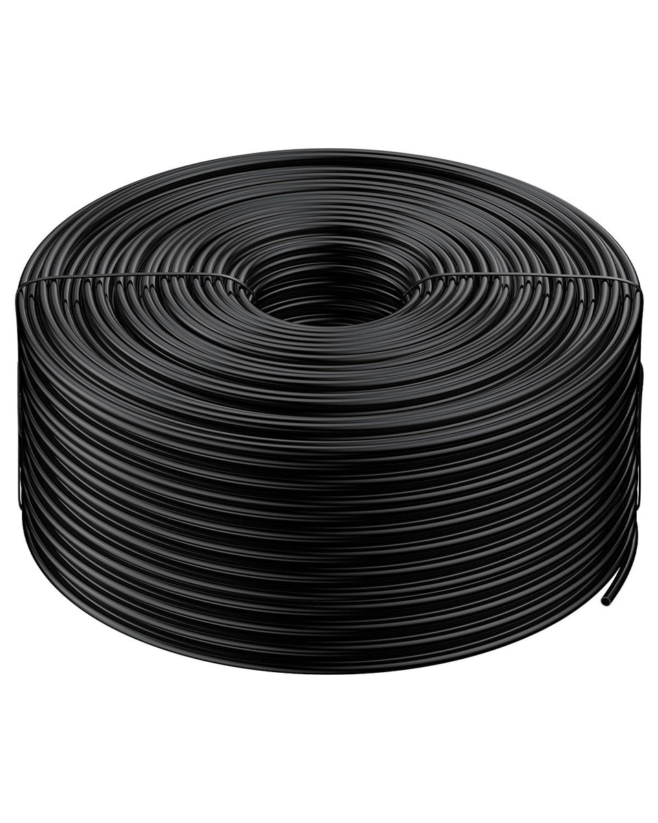 Pawfly 500ft drip tubing with 1/4 inch ID for efficient watering across beds.