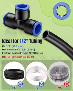Pawfly anti-leak tee connection ensures watertight seal with tubing