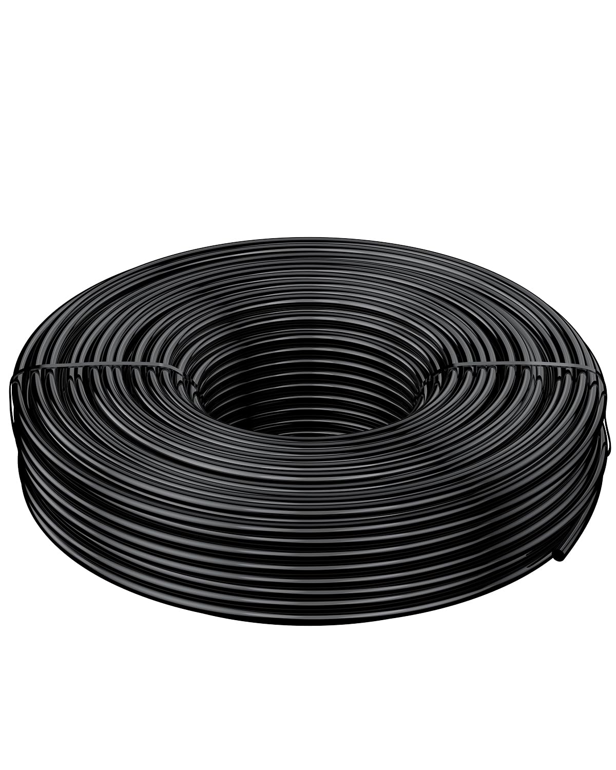 Pawfly drip tubing 100ft black showing flexible, kink-resistant irrigation for gardens.