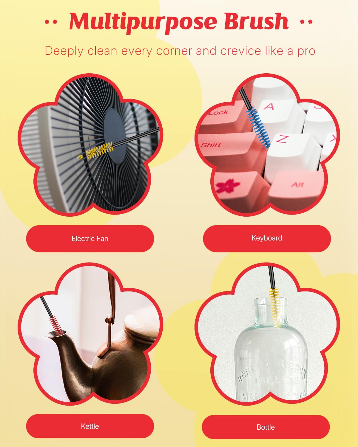Pawfly tiny brushes offer easy maintenance with rinse after use