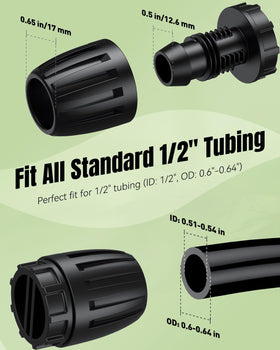 Pawfly end cap installed on tubing to stop water flow and simplify maintenance.