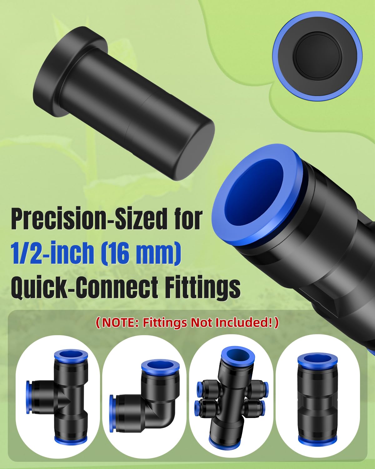 Pawfly leak-proof end cap demonstrates secure closure in drip irrigation