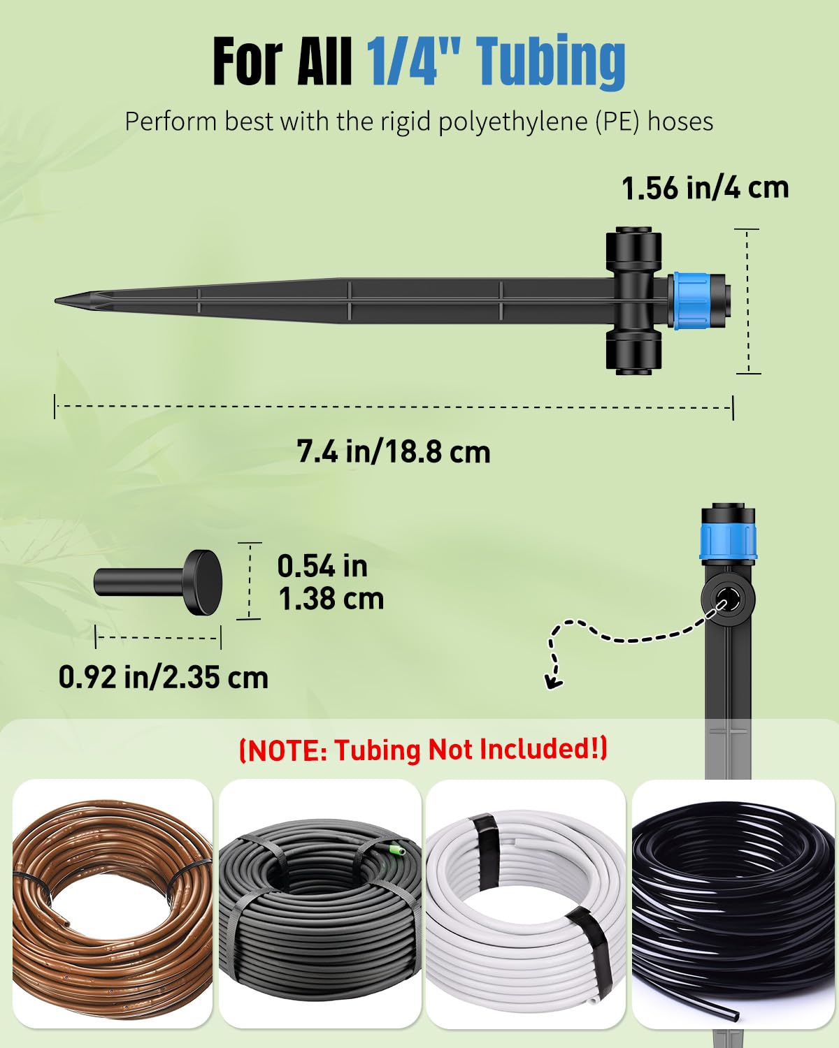 Pawfly garden irrigation emitter kit suited for flower beds and lawns