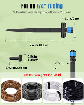 Pawfly garden irrigation emitter kit suited for flower beds and lawns