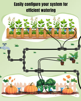 Pawfly garden irrigation system components help deliver consistent moisture to thriving plants.