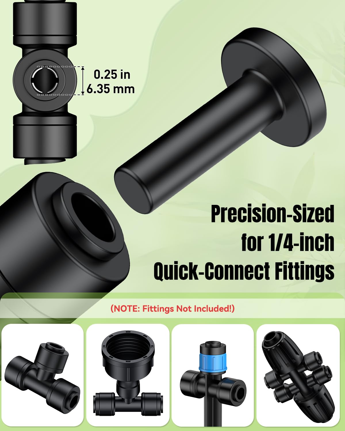 Pawfly leak-proof end cap fits irrigation fittings to prevent leaks