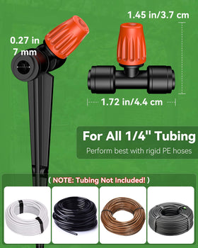 Pawfly leakproof emitter keeps tubing secure during irrigation.