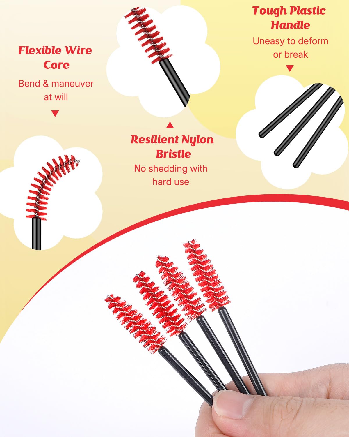 Pawfly nylon bristles deliver durable cleaning without shedding