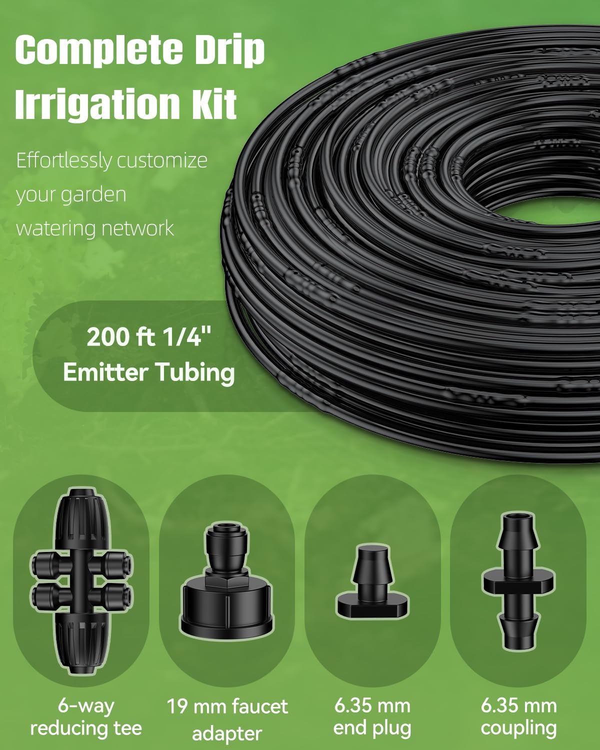 Pawfly quick-connect fittings for fast, tool-free installation.