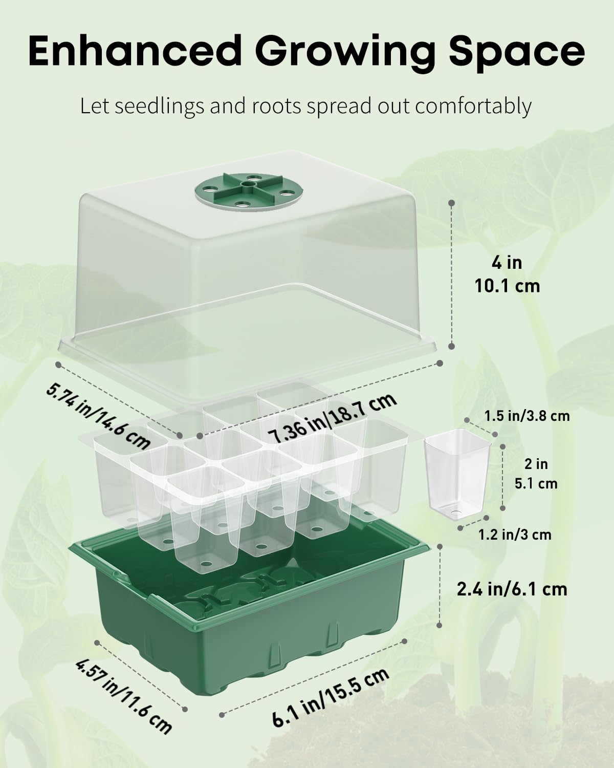 Pawfly seed starter trays 120 cells enabling spacious seedling growth.