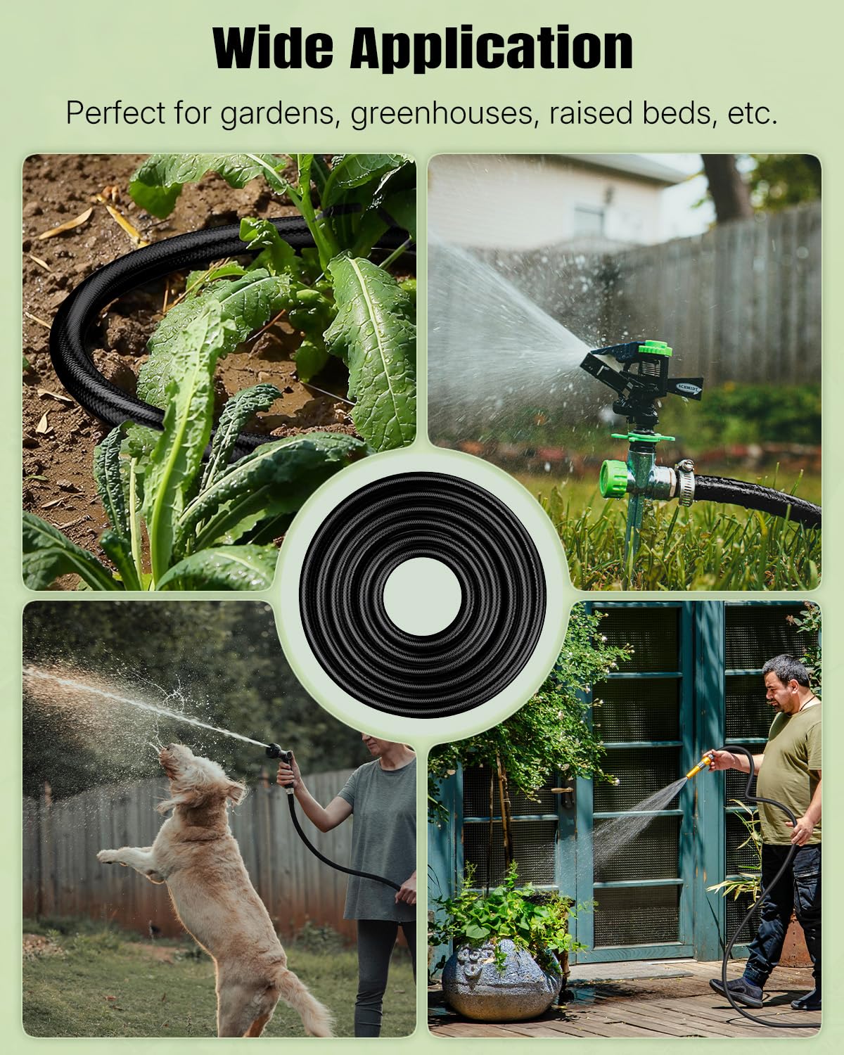 Pawfly irrigation tubing suited for flower beds vegetables greenhouse landscapes