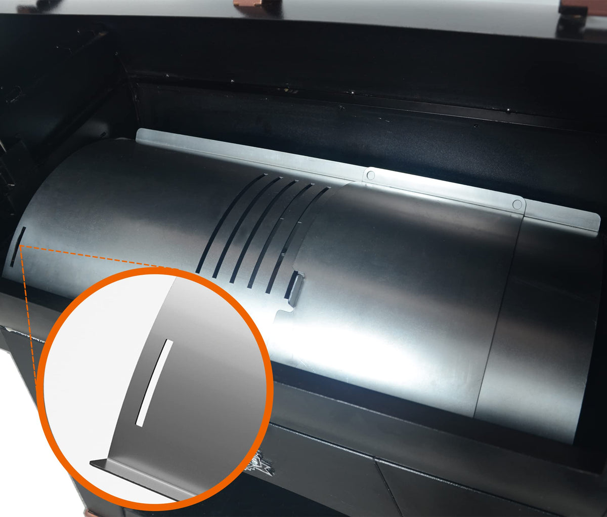 Pawsible Austin XL slide cover shown aligning with Pit Boss 1000 Series.