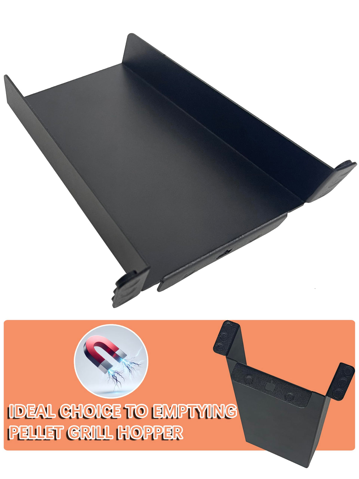 Pawsible magnetic pellet cleanout chute clean hopper flow during use