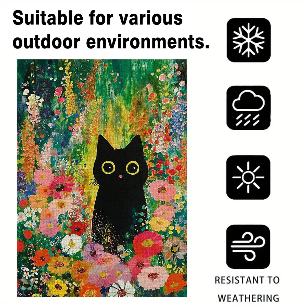 PAXMATE Outdoor flag suitable for walkways and porches with floral design